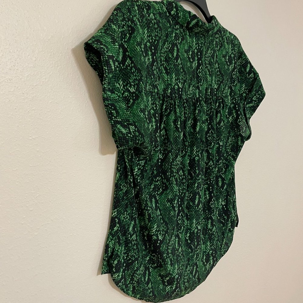 Veronica Beard Merci Python Print Silk Blouse Siz… - image 7